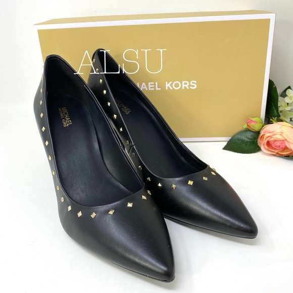 Michael Kors Flex MID Pump Nappa PU Leather Black - Picture 3 of 8